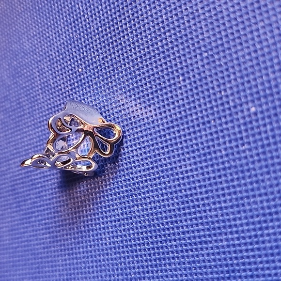 Elegant Silver Toned Butterfly Ring ...size 6 1/2 - Picture 3 of 5